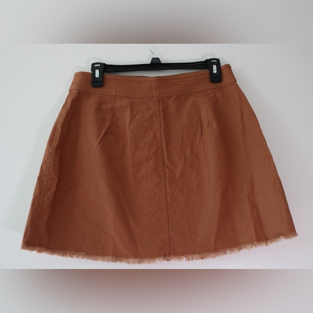 Madewell High Waist Snap Mini Skirt in Rust Brown Womens Size 6 Preppy Y2K - Picture 7 of 9